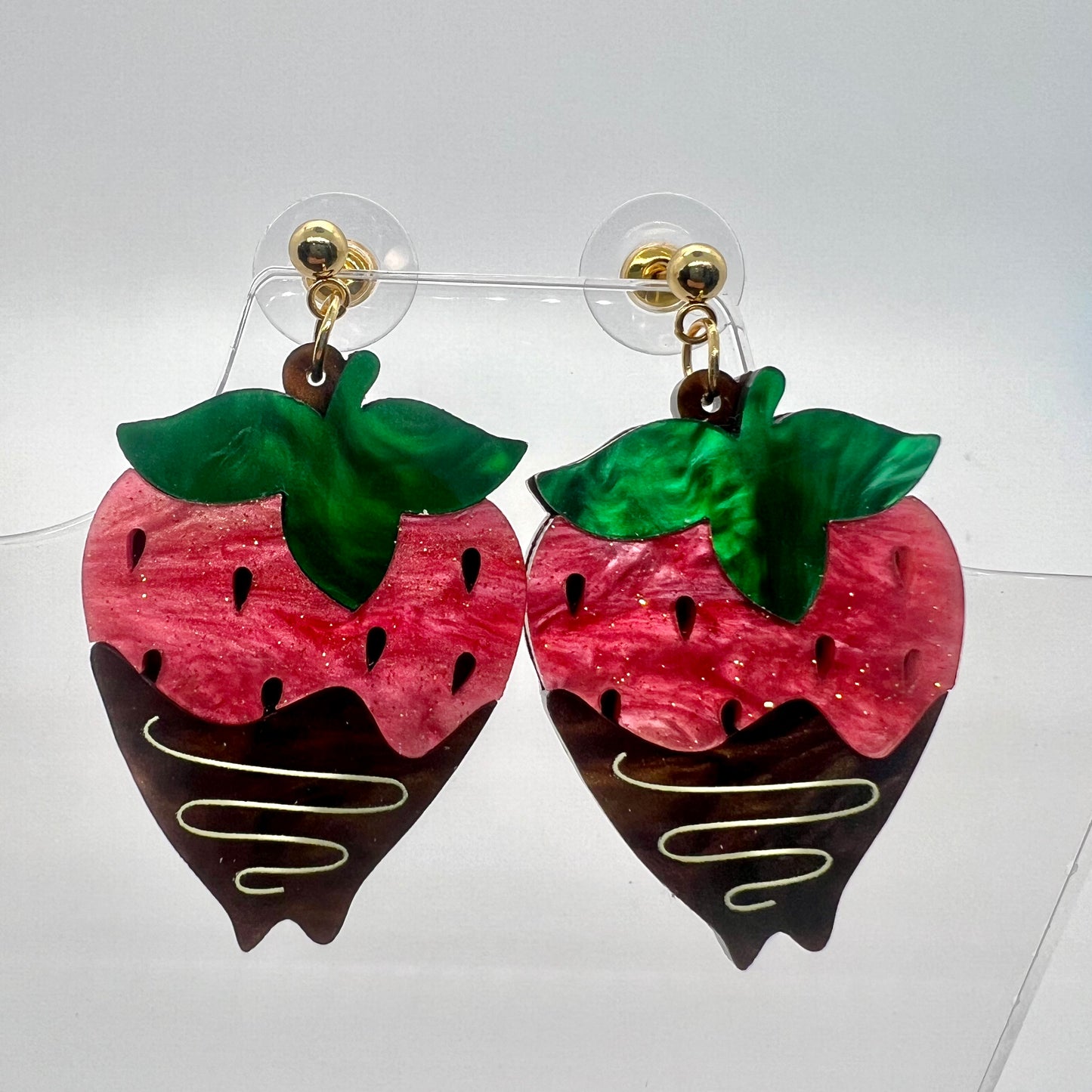 Chocolate Strawberry Earrings