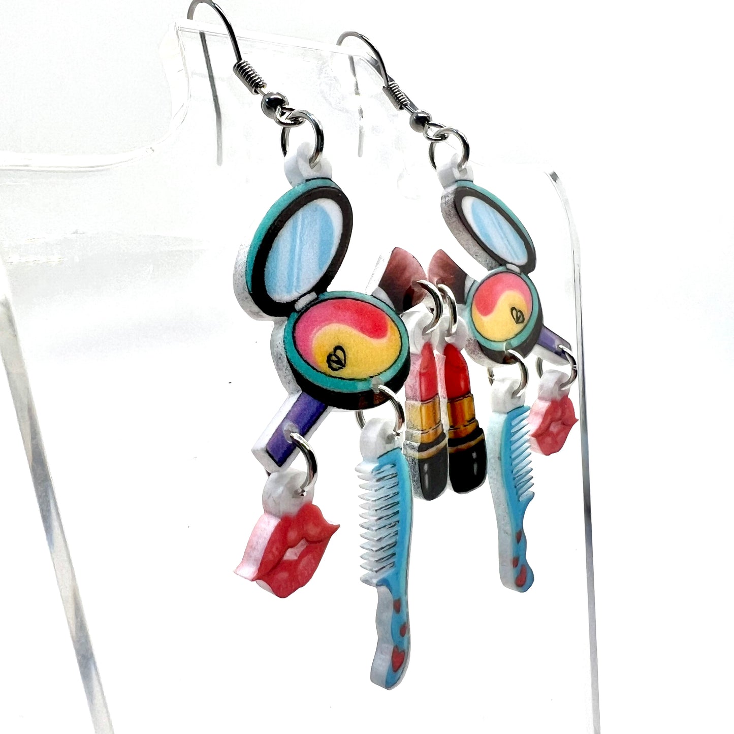 Makeup Compact Earrings