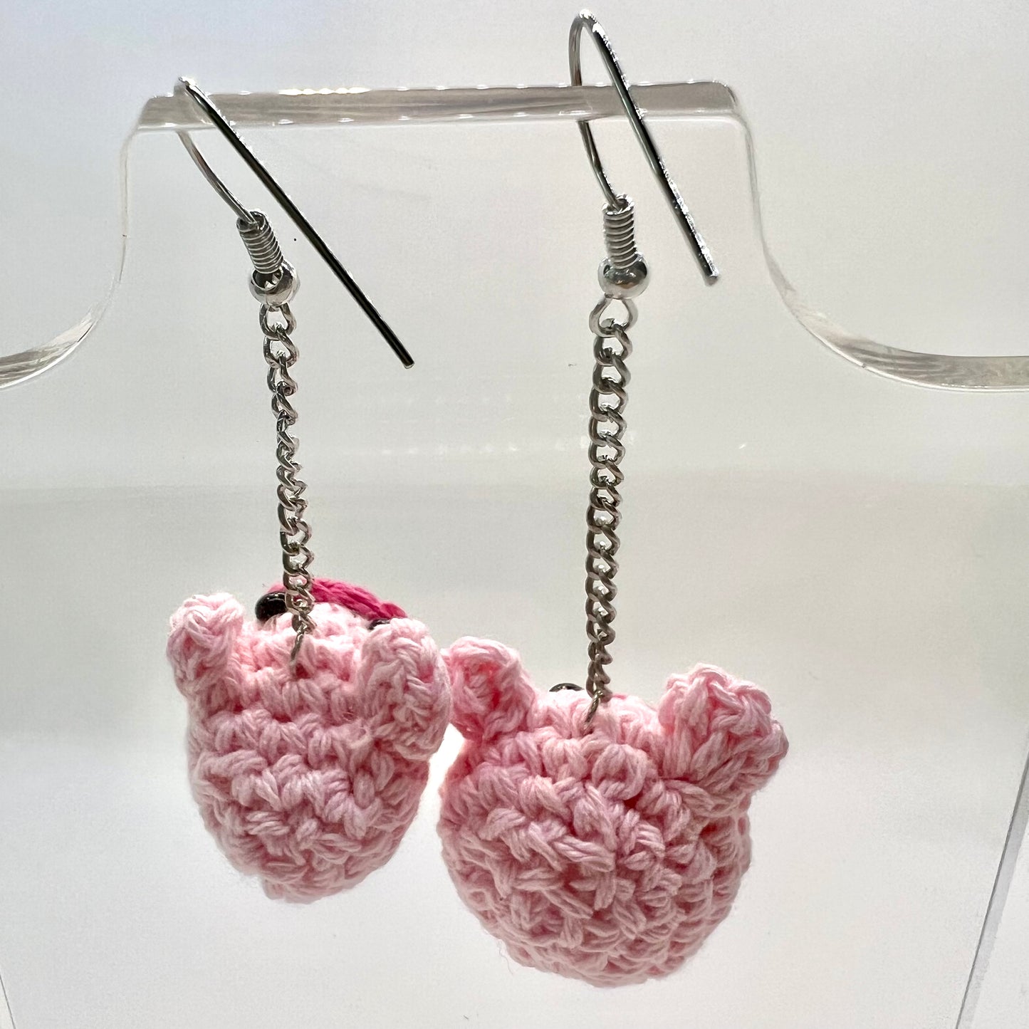 Crochet Pig Earrings