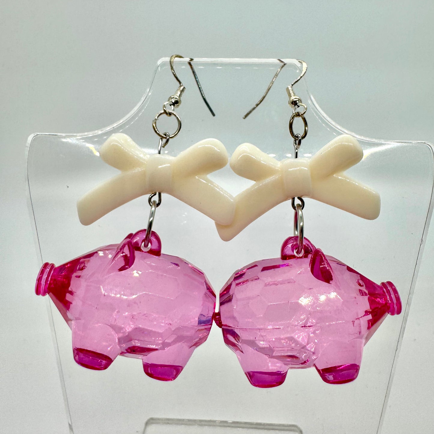 Pig and Bow Earrings