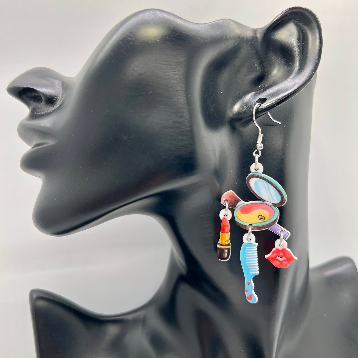 Makeup Compact Earrings