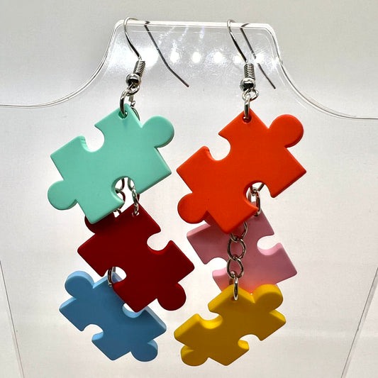 Puzzle Piece Earrings