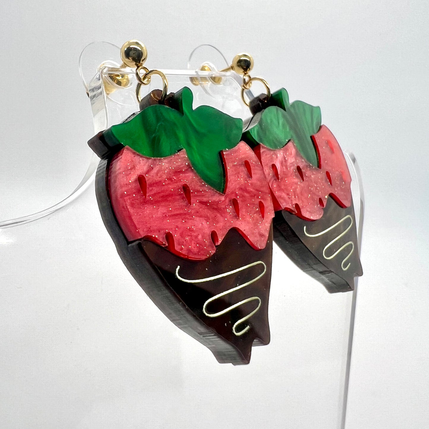 Chocolate Strawberry Earrings