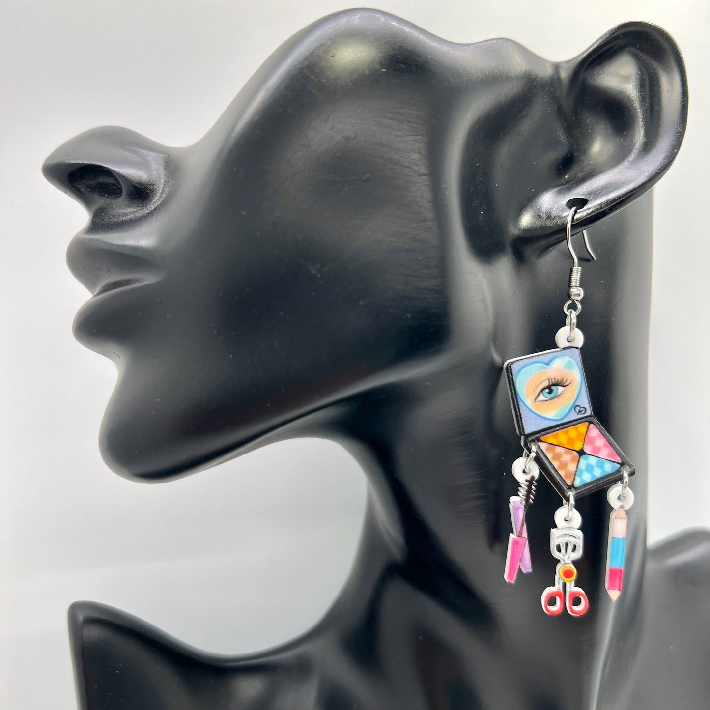 Makeup Compact Earrings