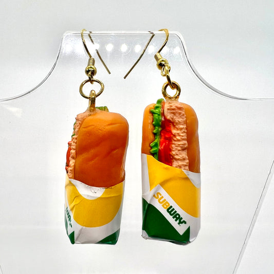 Subway Tuna Sub Earrings