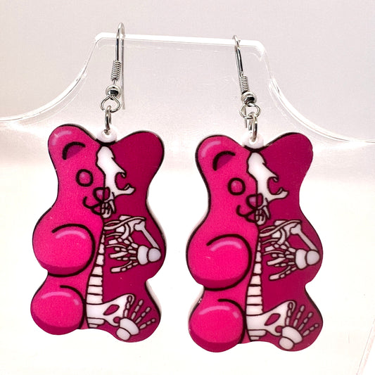Skeleton Gummy Bear Earrings
