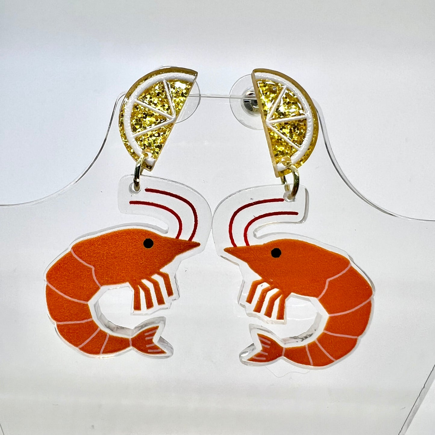 Shrimp & Lemon Earrings