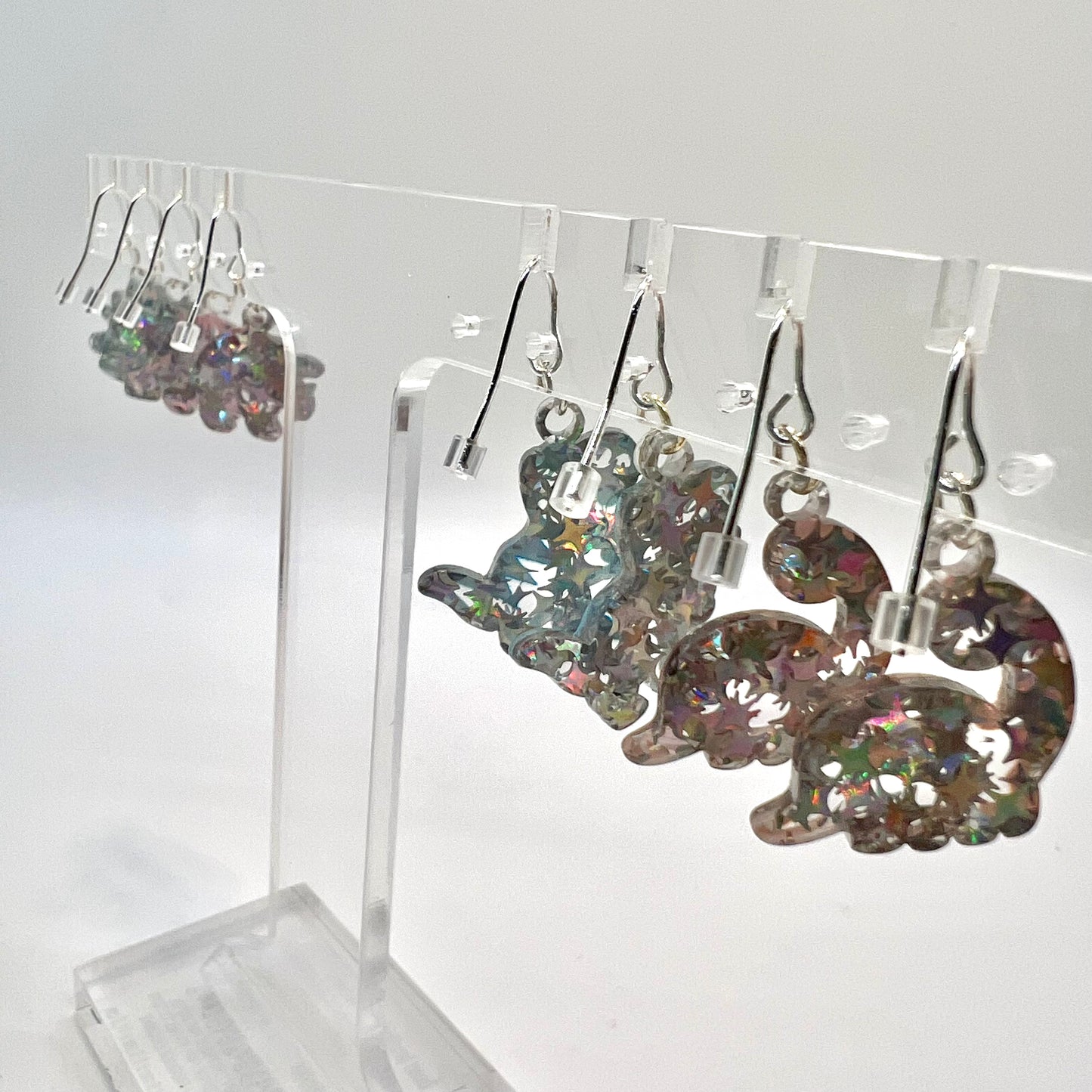 Glitter Dinosaur Earrings