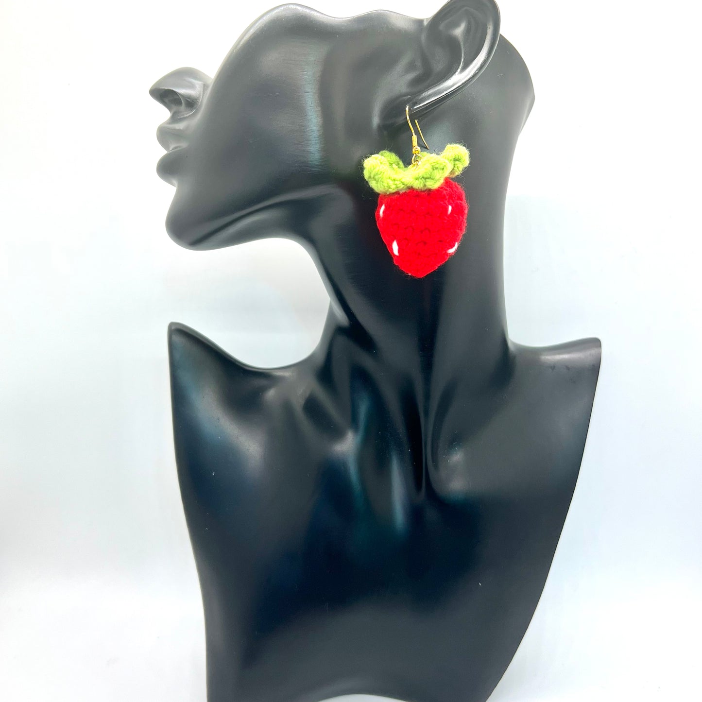 Crochet Strawberry Earrings