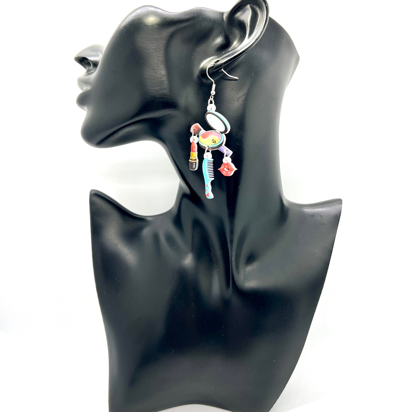 Makeup Compact Earrings