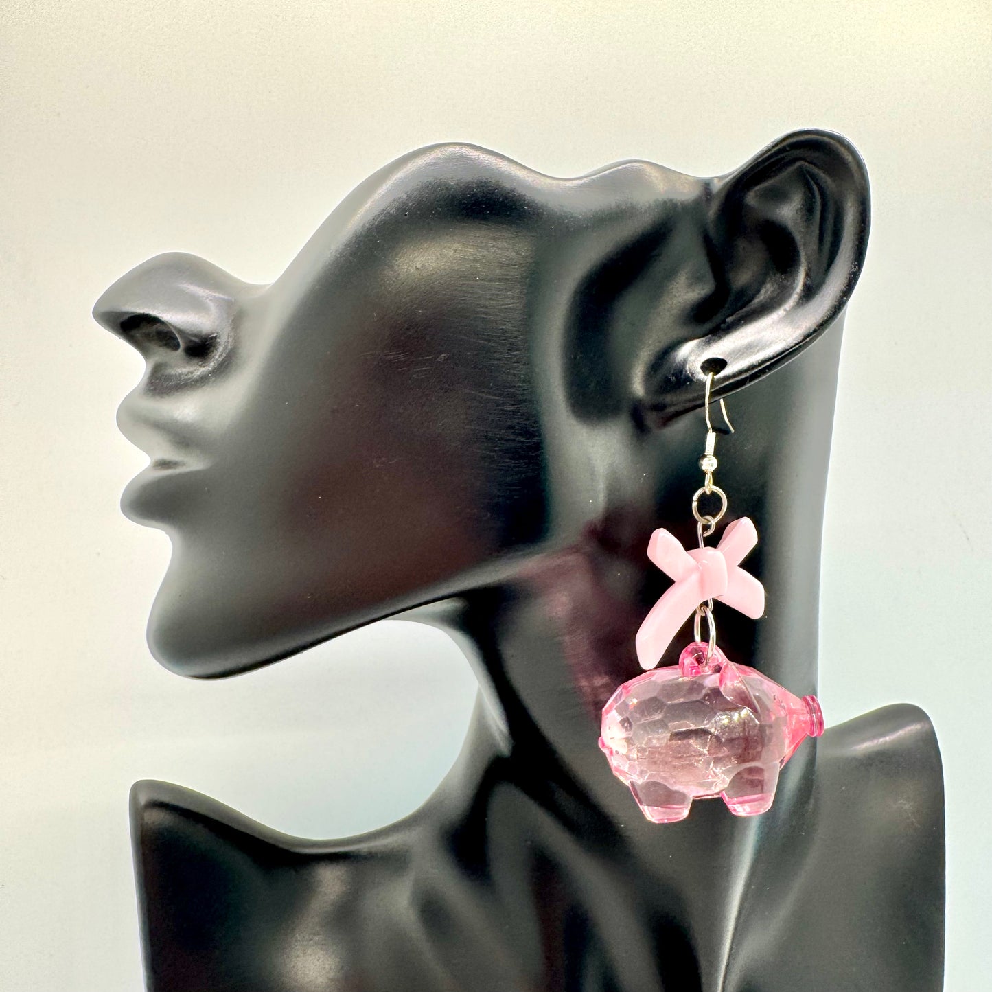 Pig and Bow Earrings