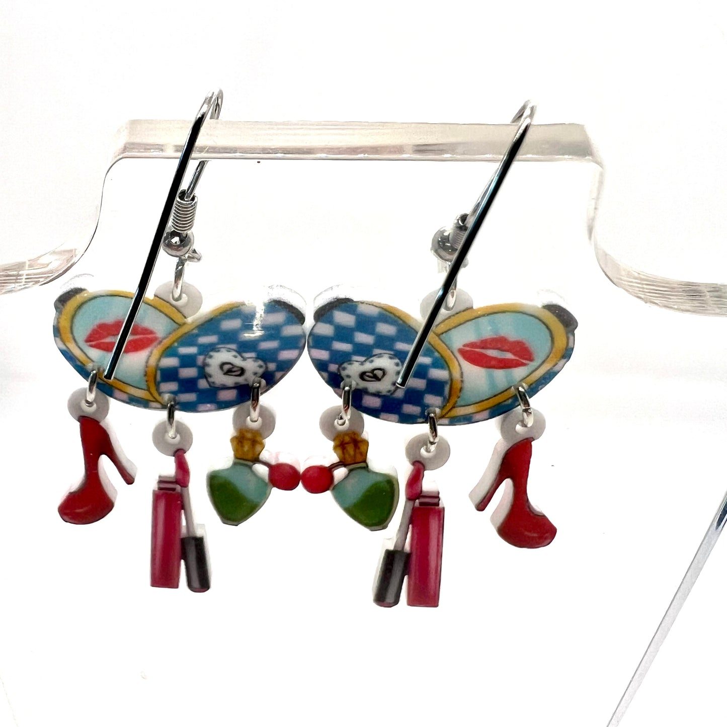 Makeup Compact Earrings