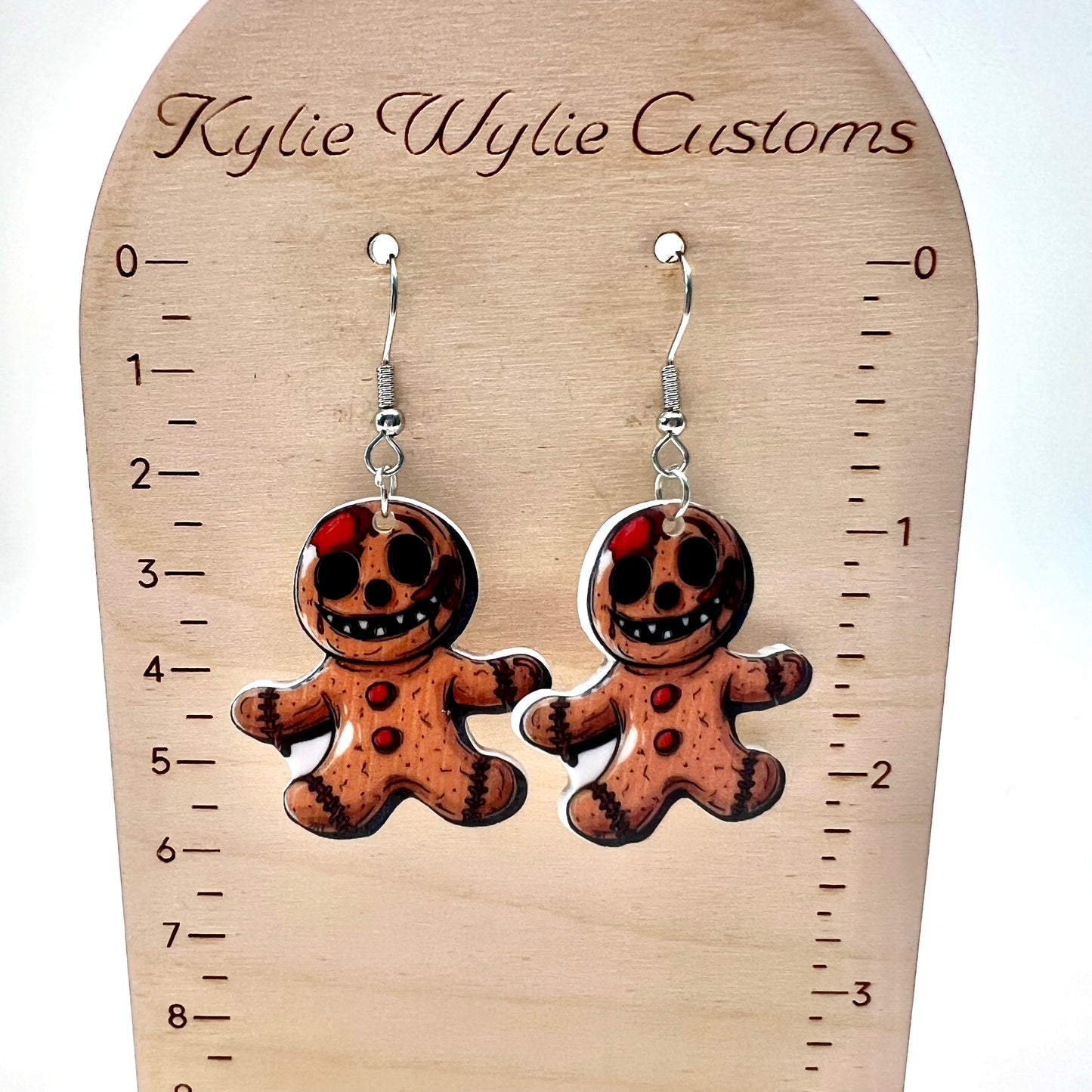 Zombie Gingerbread Earrings