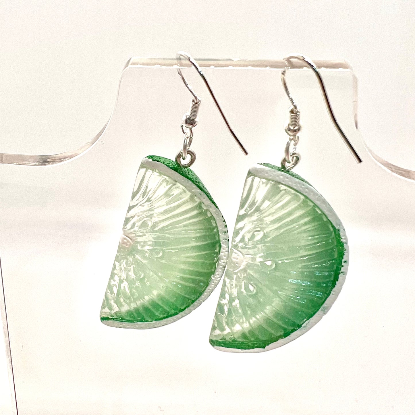Lime Wedge Earrings