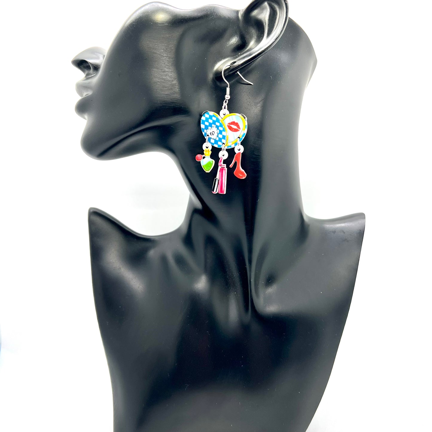 Makeup Compact Earrings