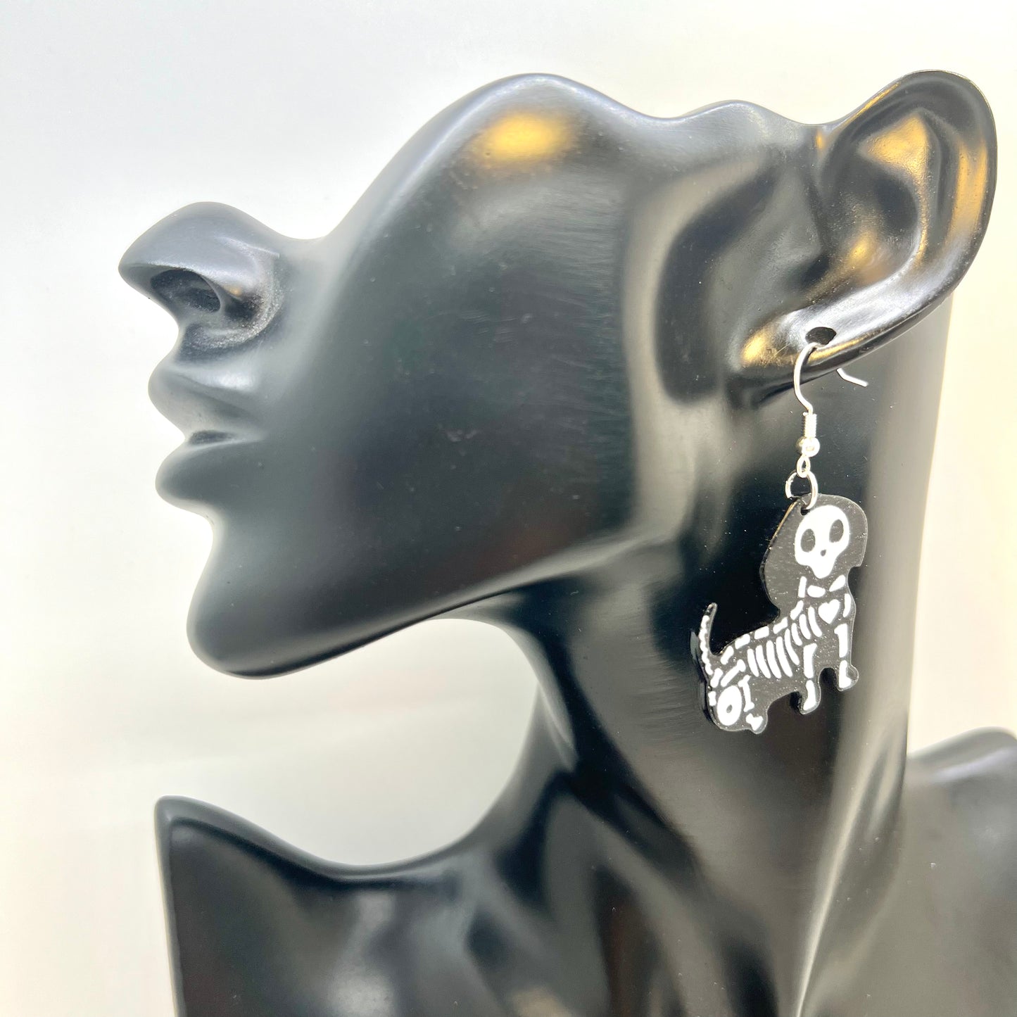 Skeleton Dog Earrings