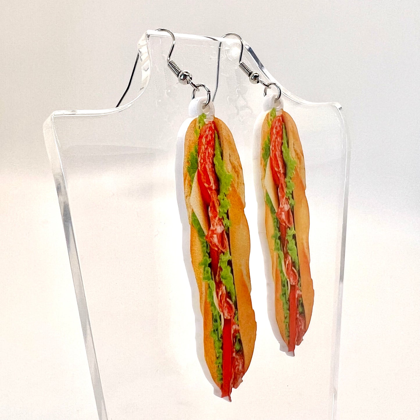 Hoagie Sub Sandwich Earrings
