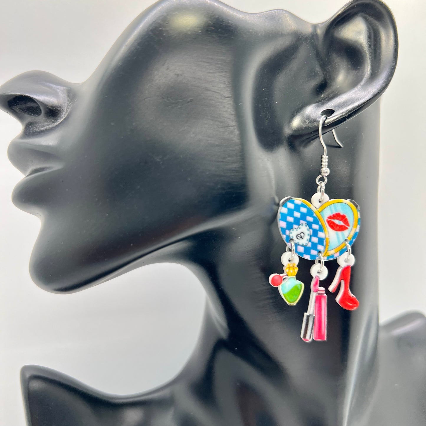 Makeup Compact Earrings