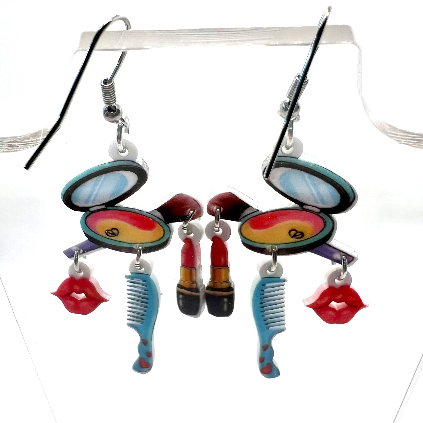 Makeup Compact Earrings