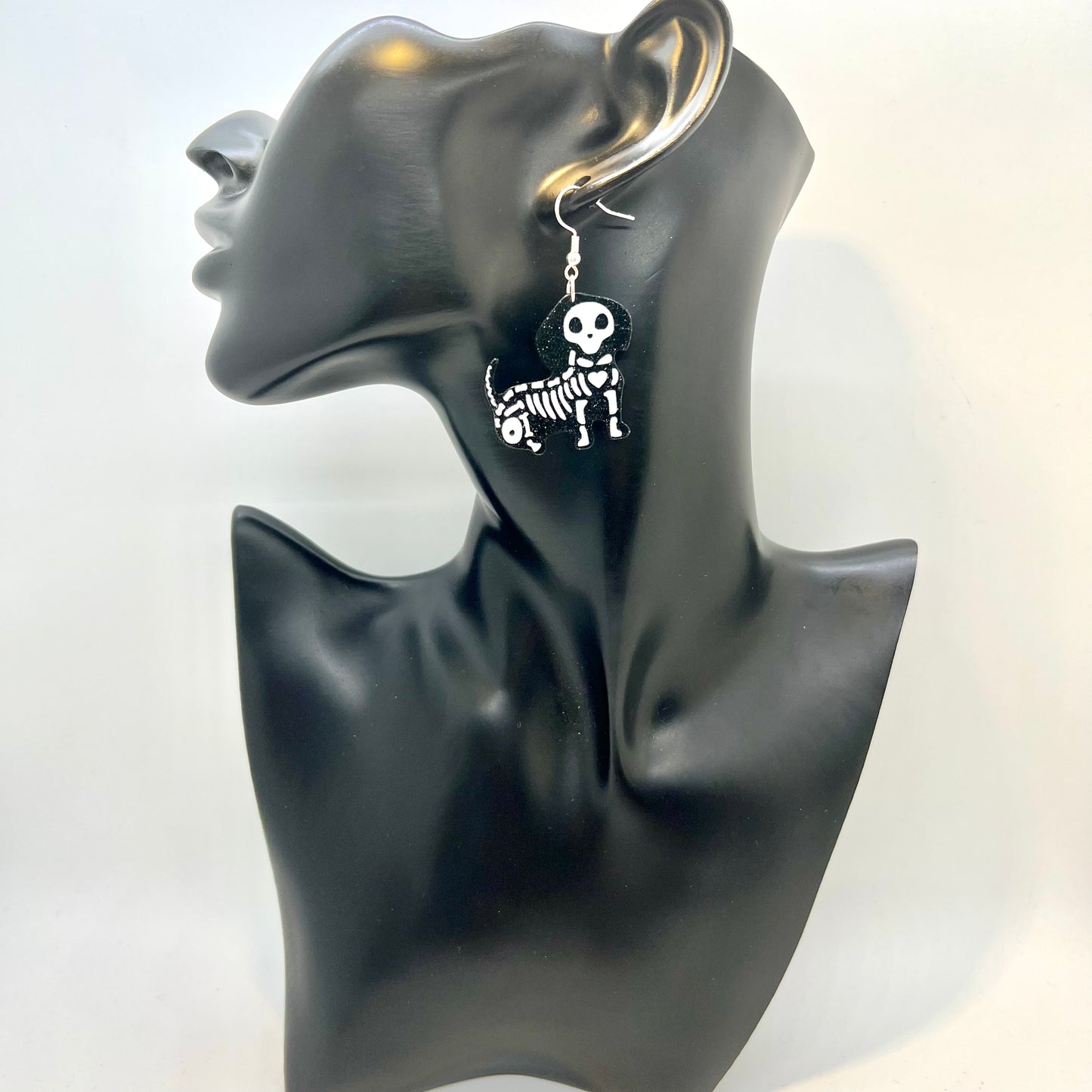 Skeleton Dog Earrings
