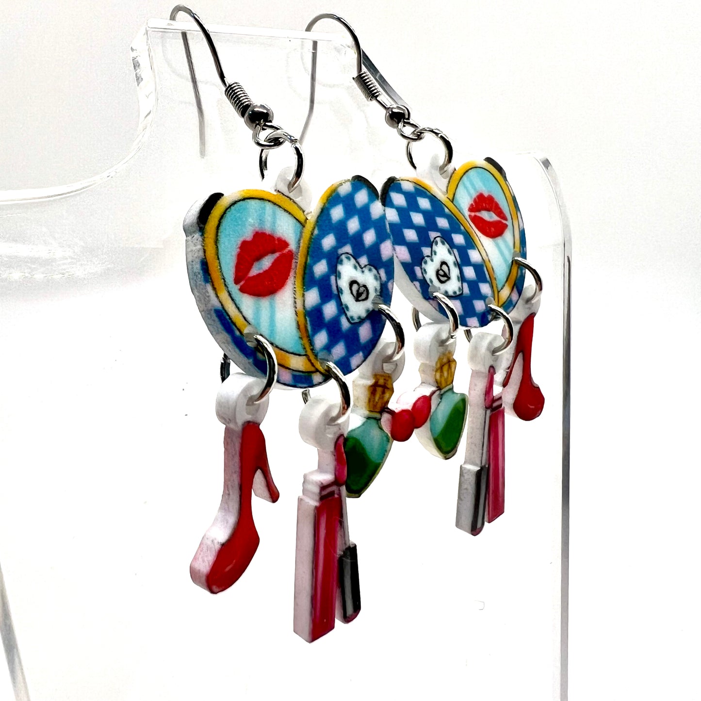 Makeup Compact Earrings