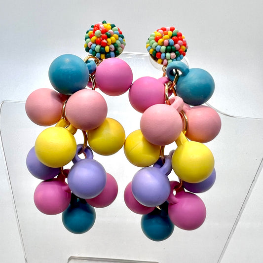 Pastel Cluster Earrings