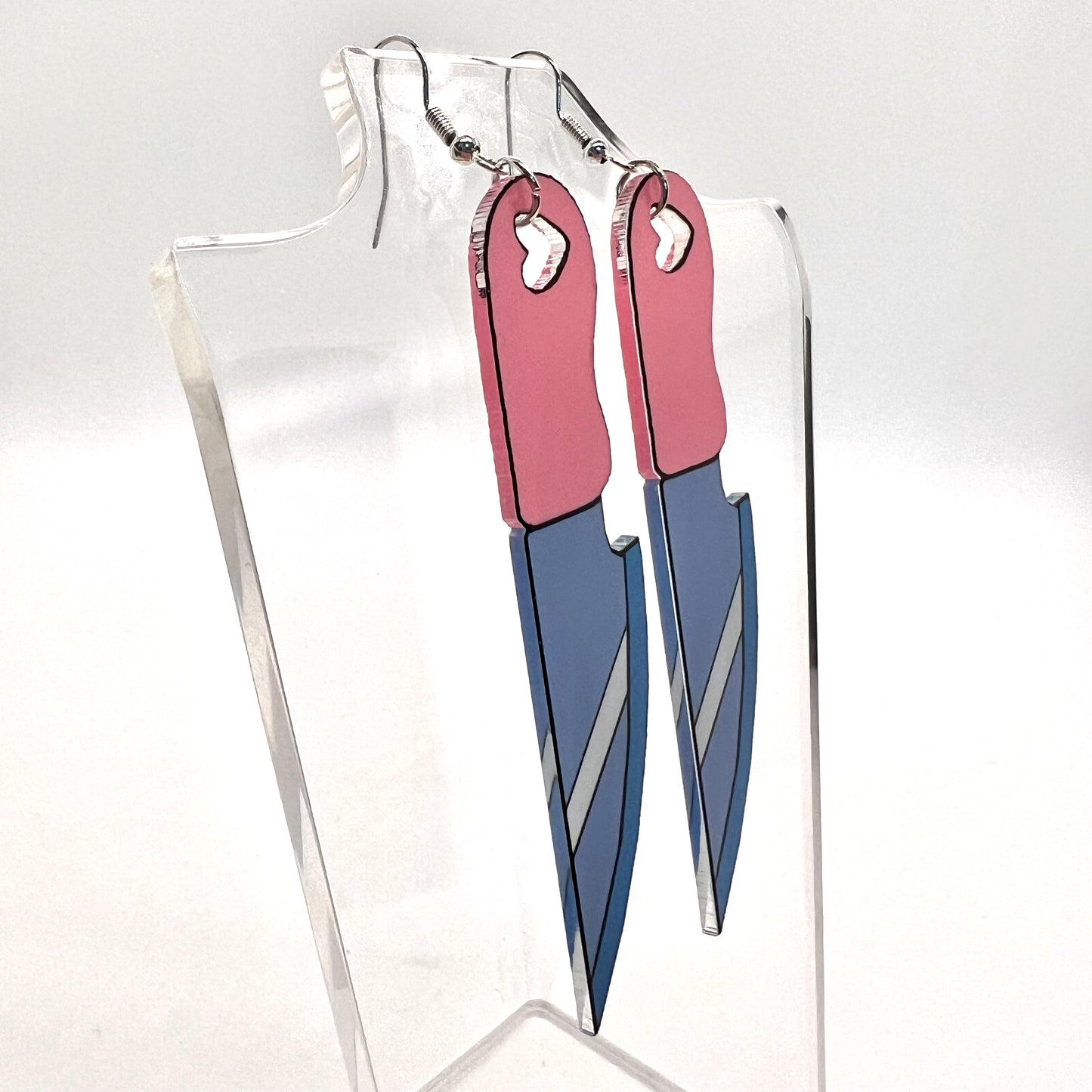 Pink Knife Earrings