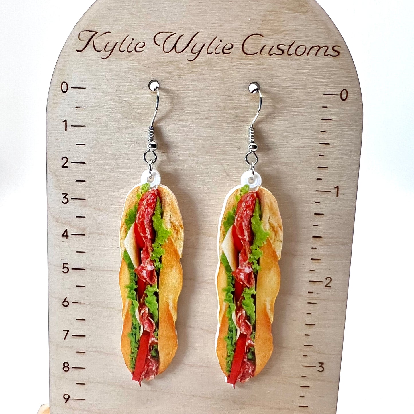 Hoagie Sub Sandwich Earrings