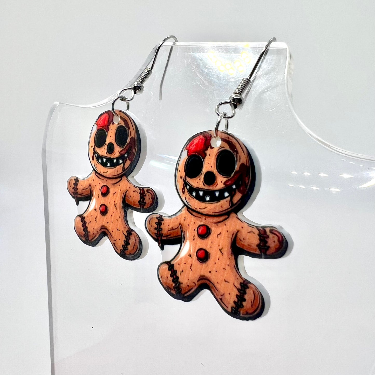 Zombie Gingerbread Earrings