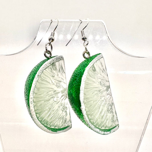 Lime Wedge Earrings