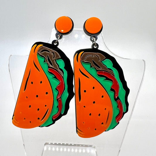 Large Taco Earrings