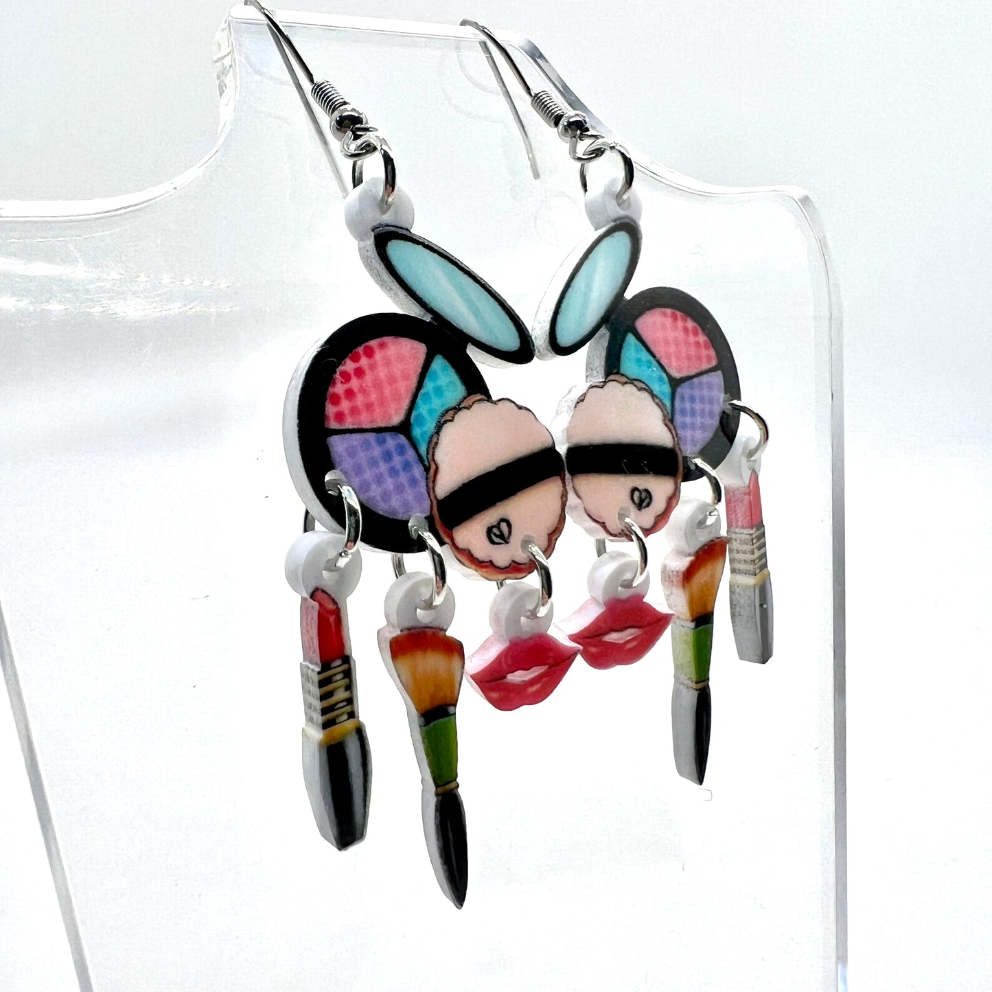 Makeup Compact Earrings
