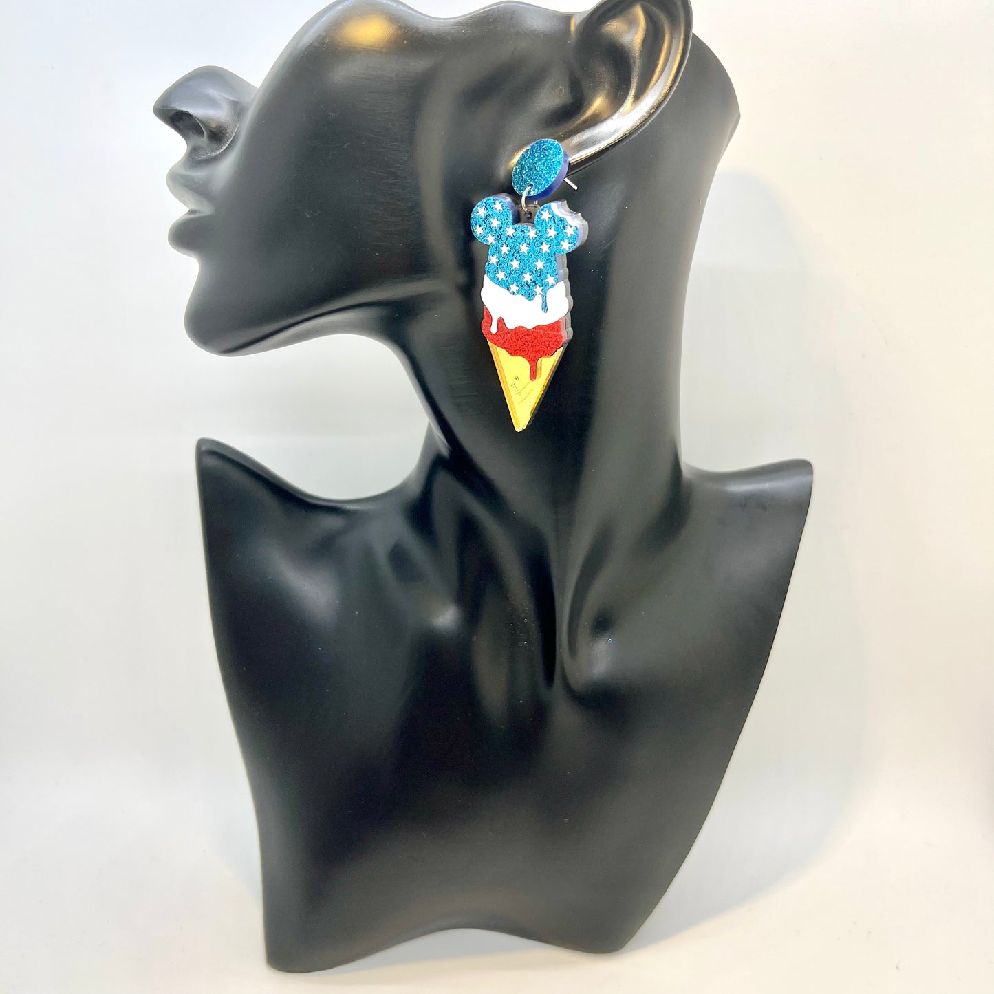 Patriotic Mickey Cone Earrings