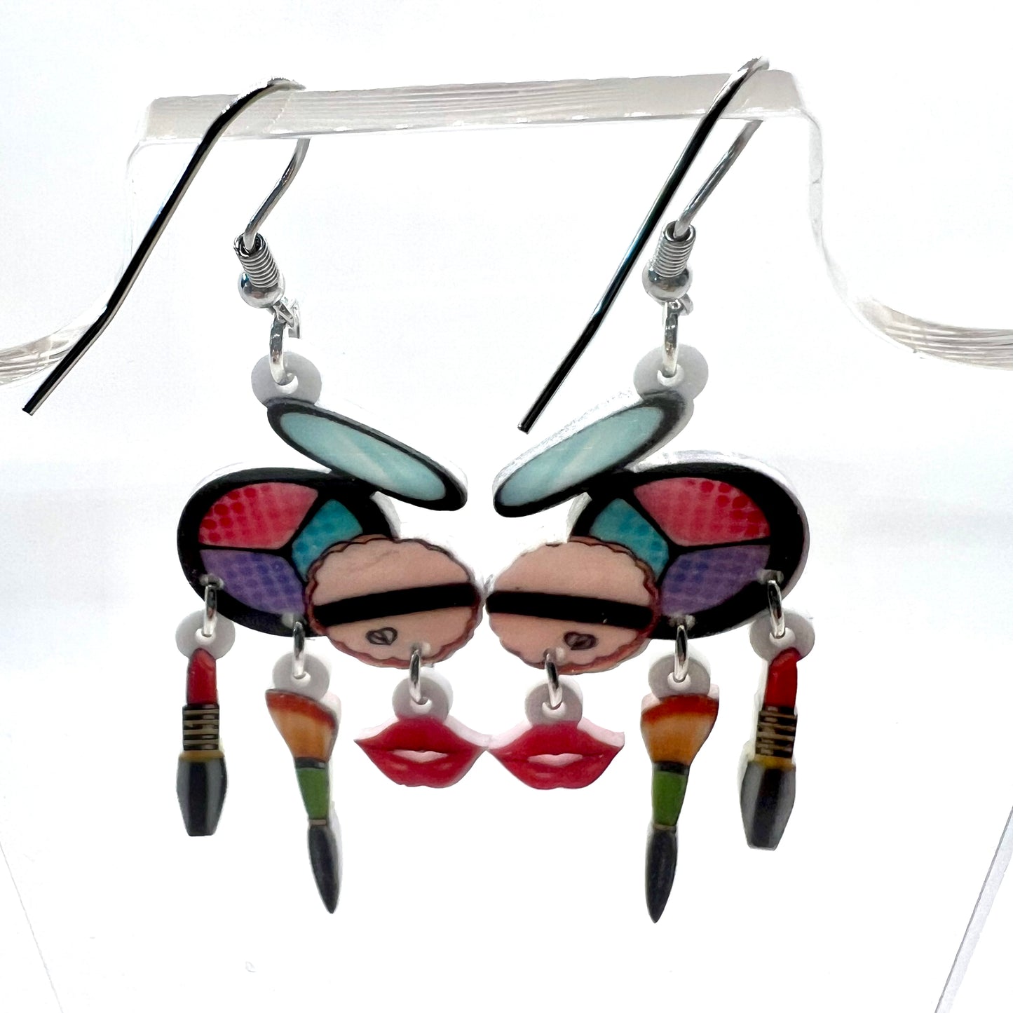 Makeup Compact Earrings