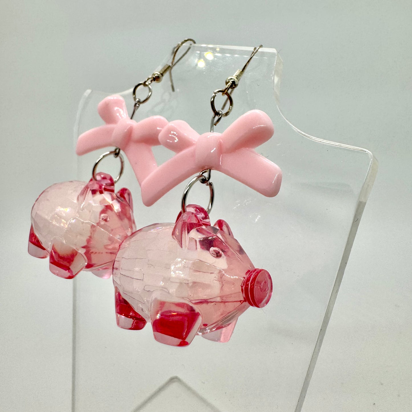 Pig and Bow Earrings