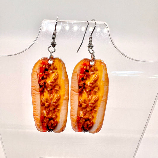 Chili Dog Earrings