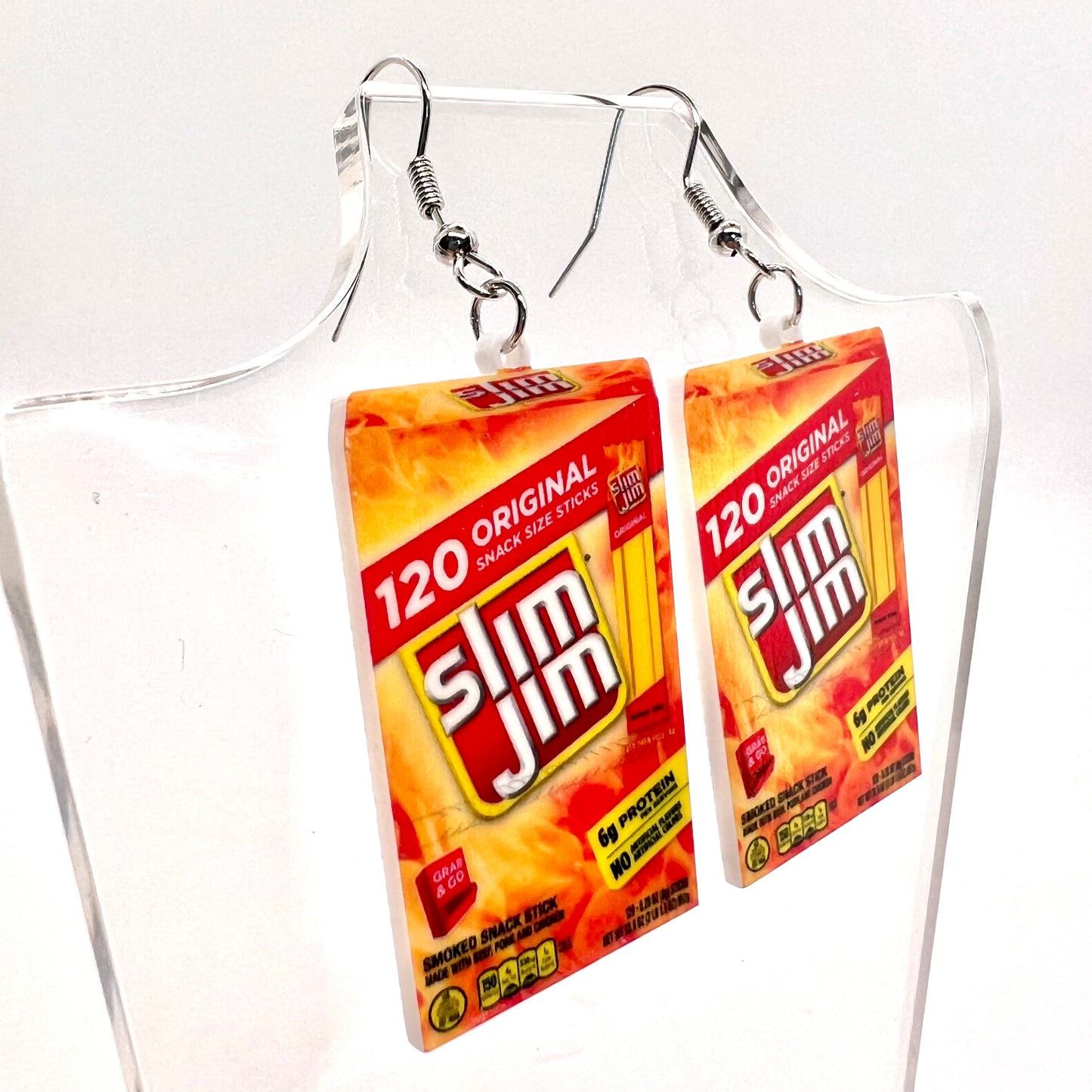 Slim Jim Beef Jerky Earrings