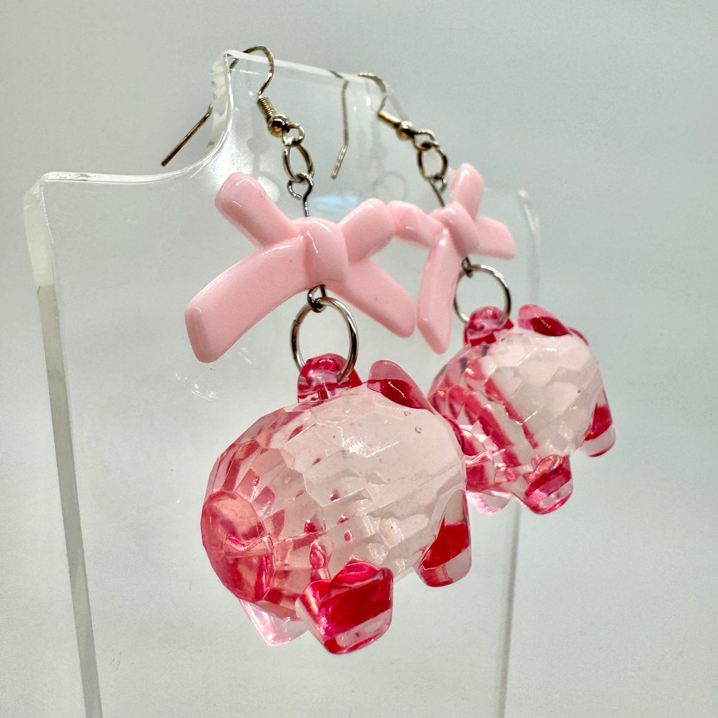 Pig and Bow Earrings