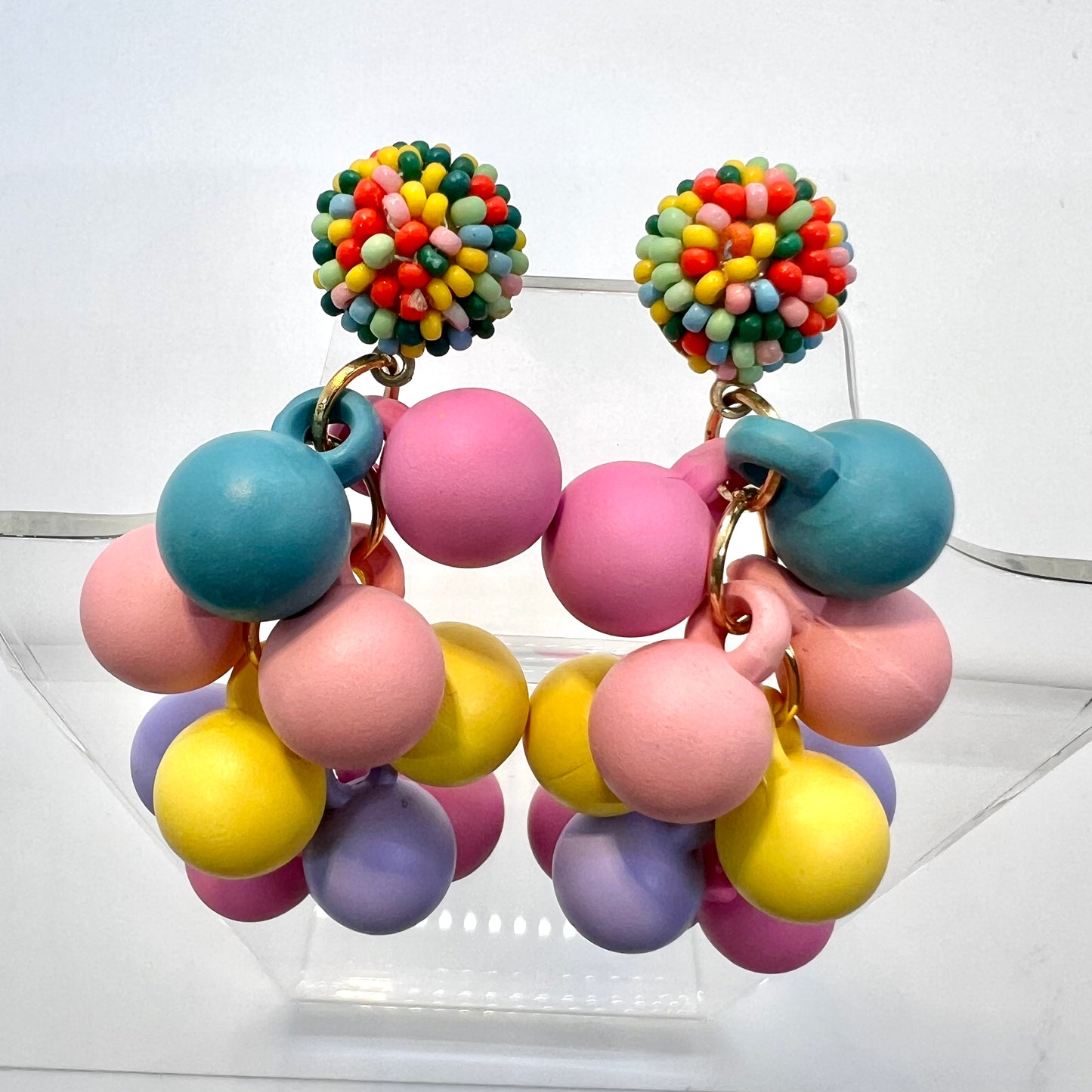 Pastel Cluster Earrings