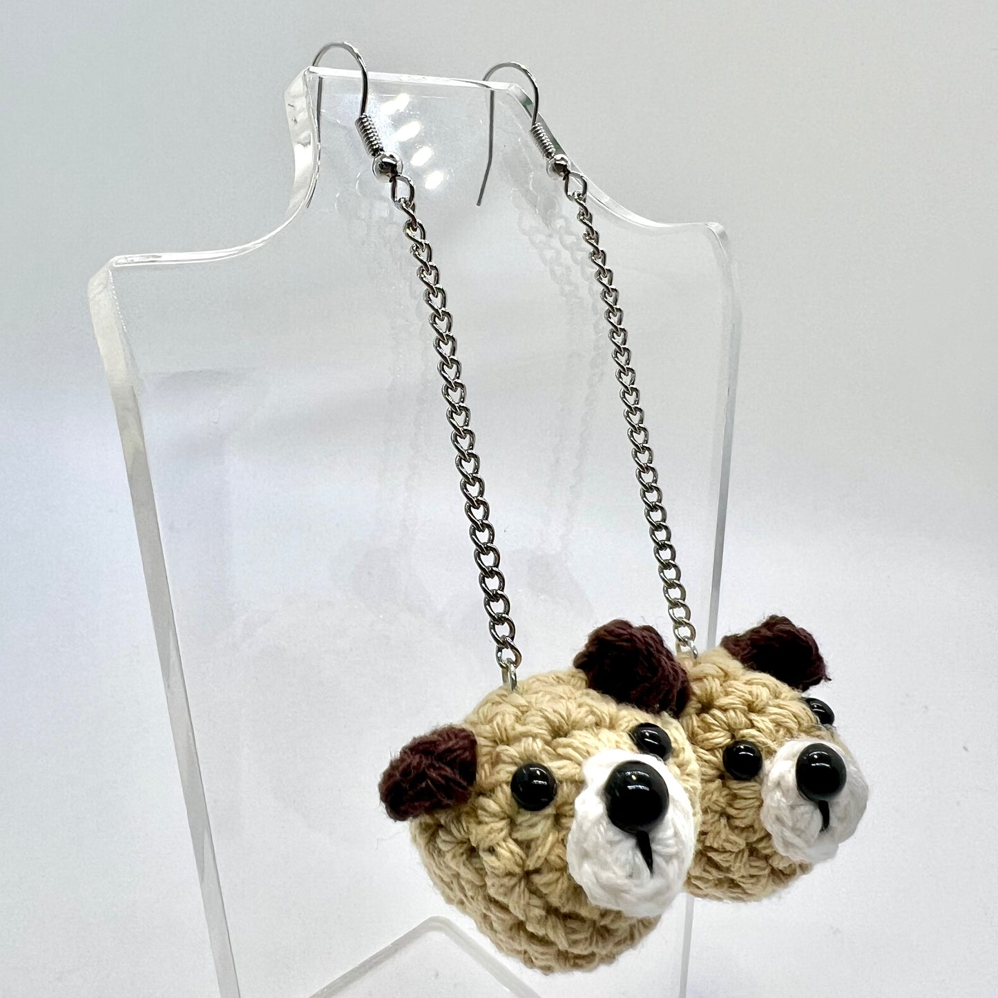 Crochet Dog Earrings