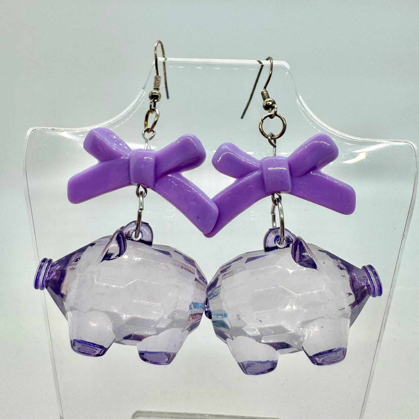 Pig and Bow Earrings
