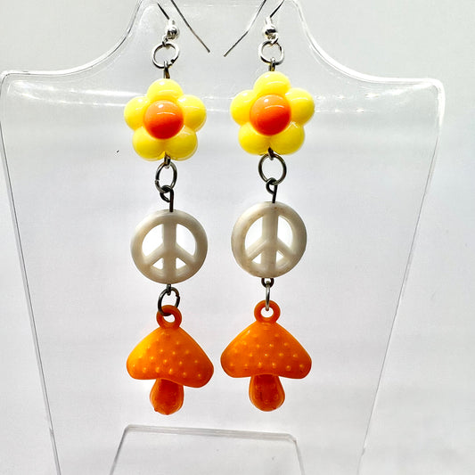 Mushroom Chain Earrings