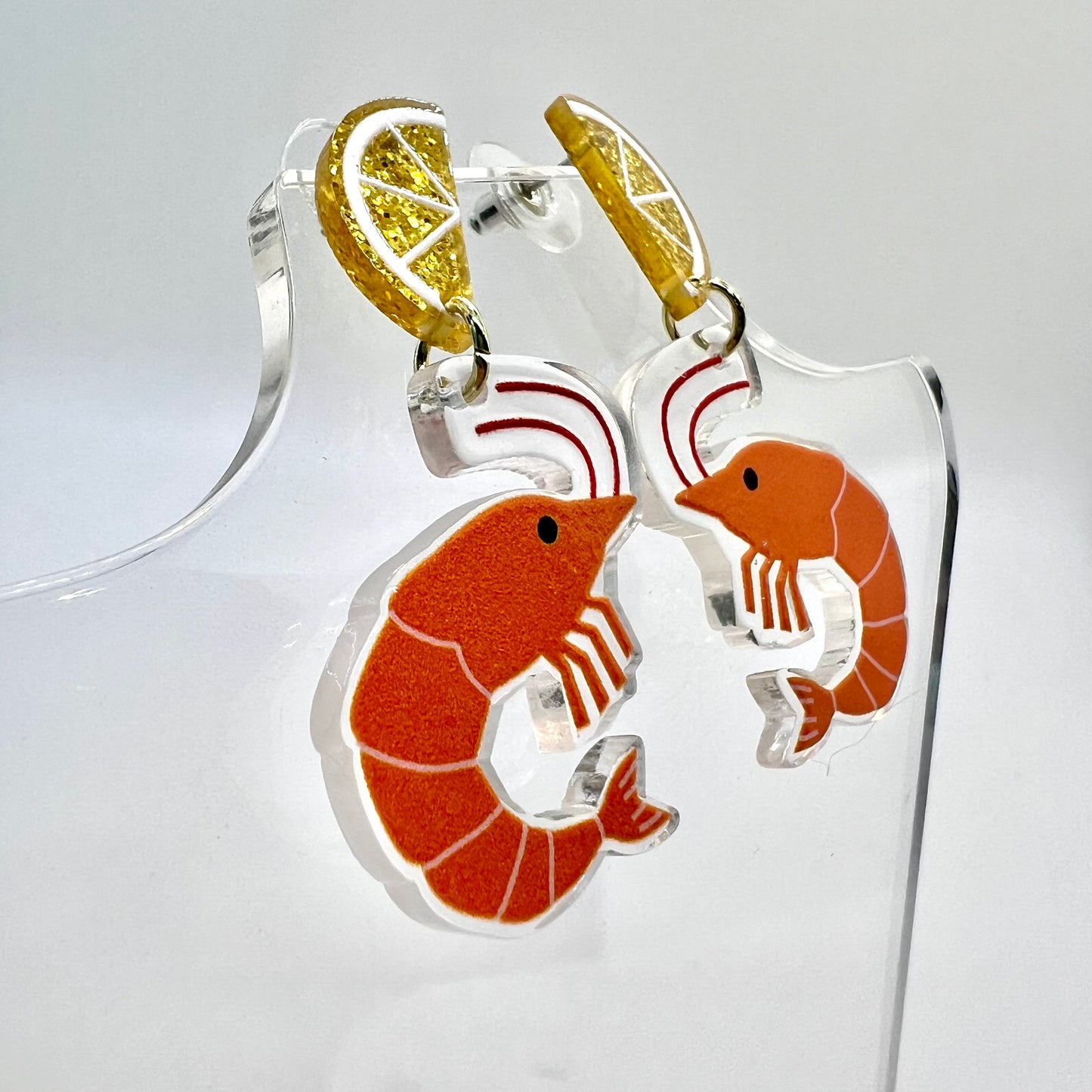 Shrimp & Lemon Earrings