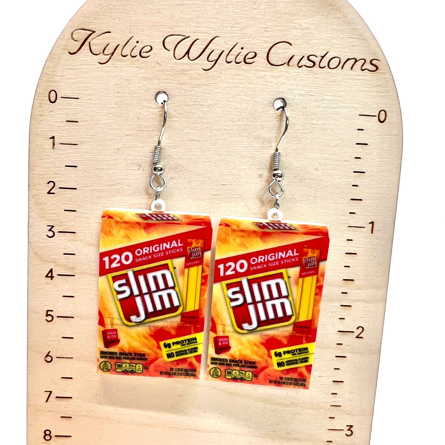 Slim Jim Beef Jerky Earrings