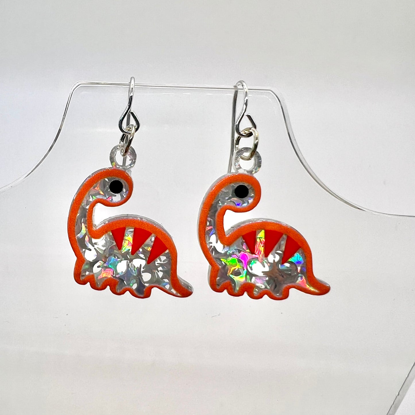 Glitter Dinosaur Earrings