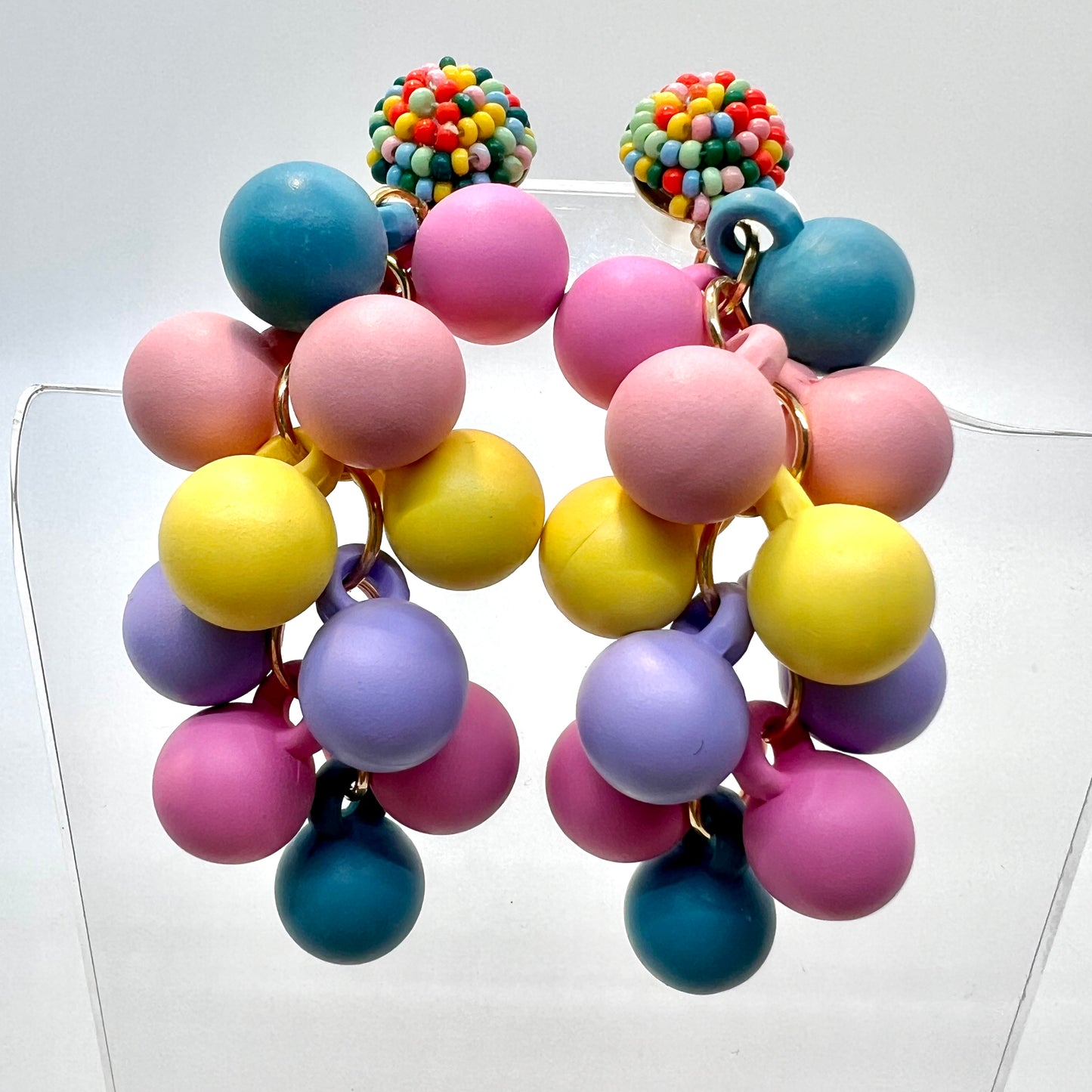 Pastel Cluster Earrings