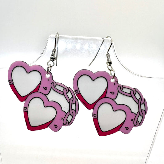 Heart Handcuff Earrings