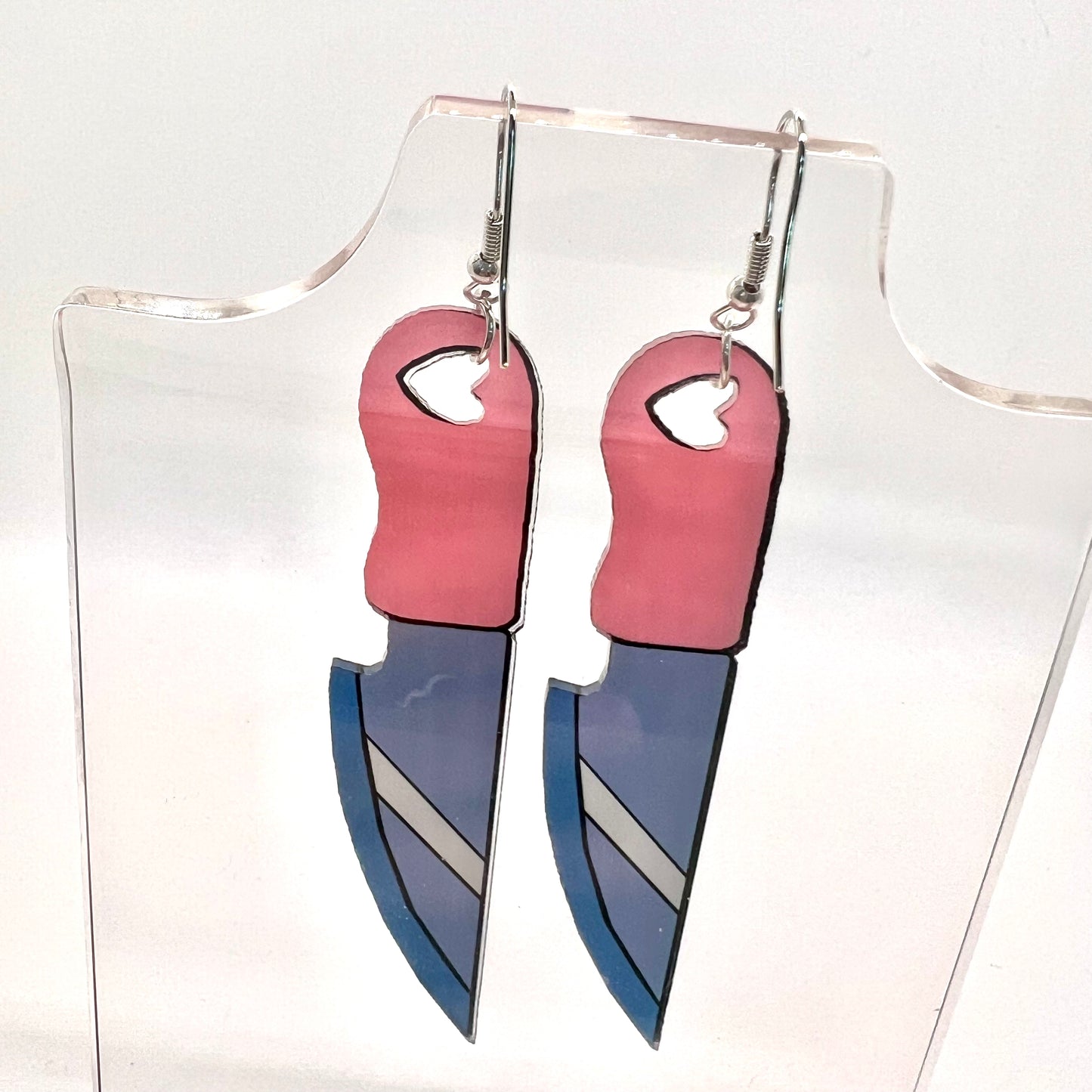 Pink Knife Earrings