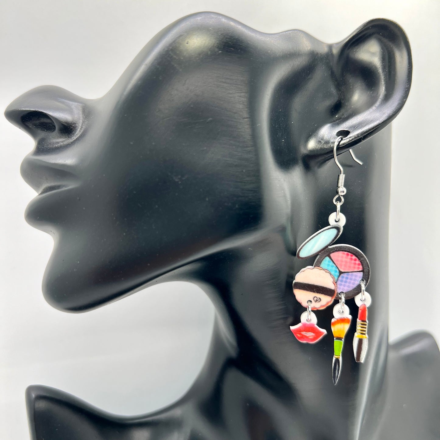 Makeup Compact Earrings