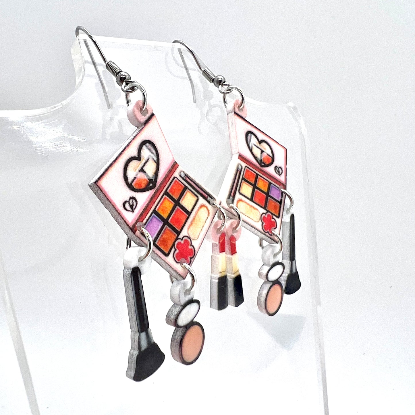 Makeup Compact Earrings